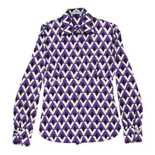  Vintage purple Prada Patterned Shirt - womens x-small