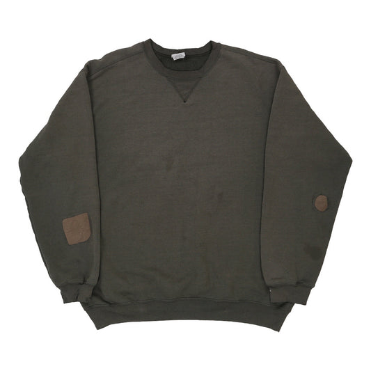 Vintage khaki Carhartt Sweatshirt - mens x-large