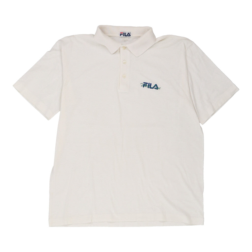 Fila White Cotton Women Polo Shirt