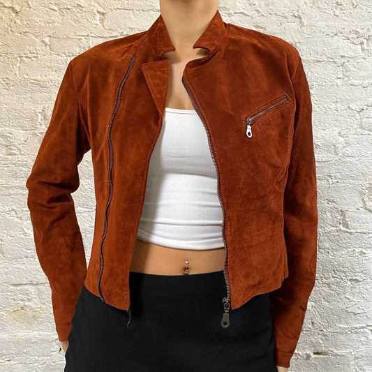 Vintage brown Unbranded Suede Jacket - womens medium