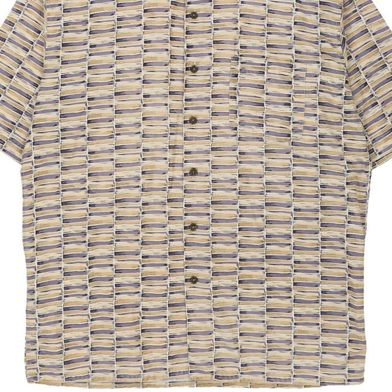 Vintage beige Pierre Cardin Patterned Shirt - mens large