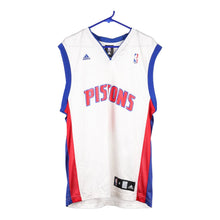  Vintage white Detroit Pistons Adidas Jersey - mens medium