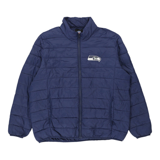 Vintage navy Seattle Seahawks Nfl Puffer - mens xx-large