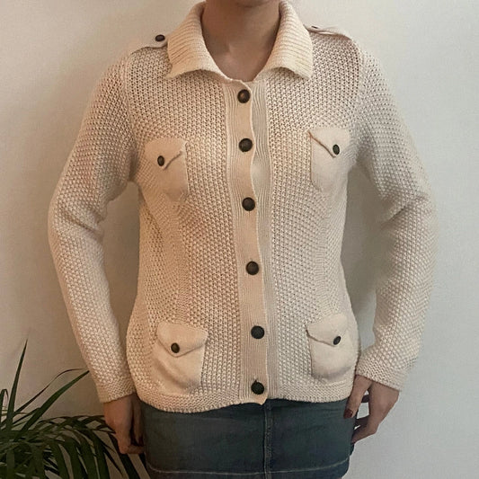 Vintage cream Unbranded Cardigan - womens large