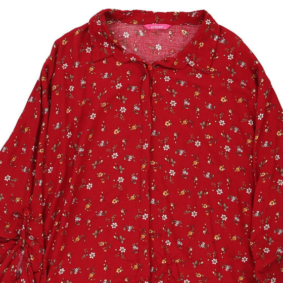 Vintage red Enisse Patterned Shirt - womens xxx-large