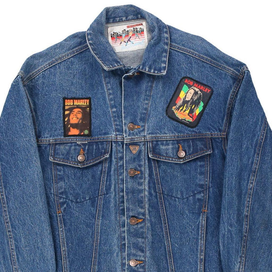 Vintage blue Bob Marley Lightman Denim Jacket - mens large