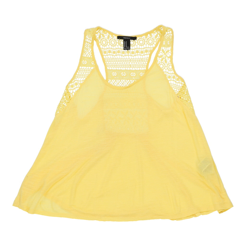 Forever 21, Tops, Cottage Core Yellow Top Size Medium