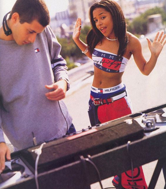 Story behind picture – Aaliyah & Mark Ronson // Tommy Hilfiger