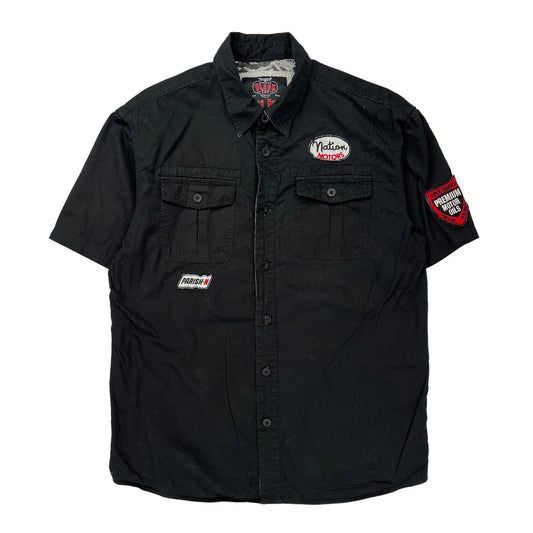 Nation Motors Parish Nation Graphic Short Sleeve Shirt - 3XL Black Cotton