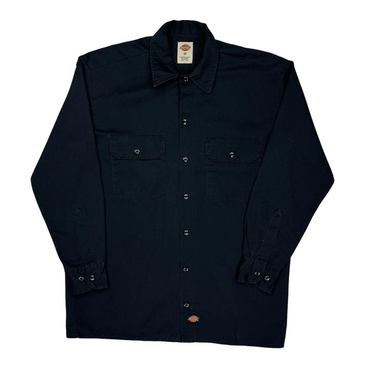 Dickies Shirt - Medium Black Polyester Blend