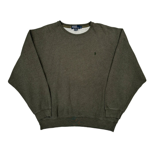 Polo By Ralph Lauren Sweatshirt - XL Grey Cotton