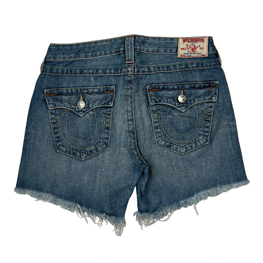 True Religion Denim Shorts - 30W US 4 Blue Denim
