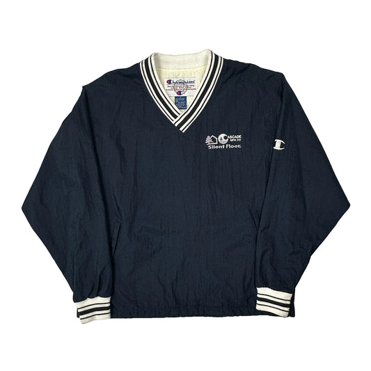 Silent Floors Champion Windbreaker - Medium Navy Nylon