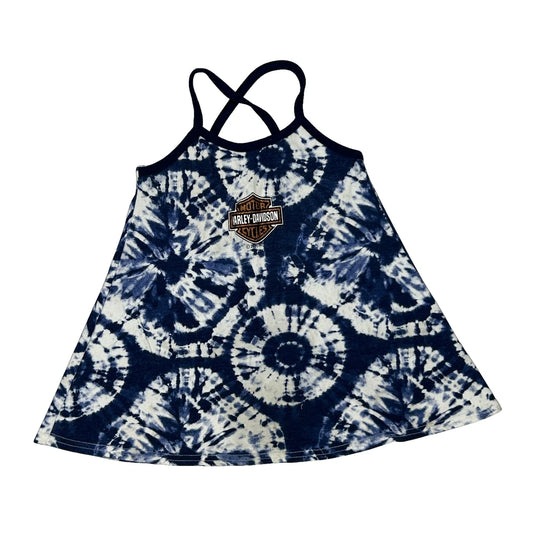 Age 2 Harley Davidson A-Line Dress - XS Blue Cotton