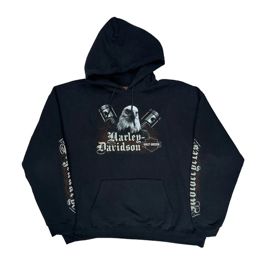 Battlefield Gettysburg Harley Davidson Graphic Hoodie - XL Black Cotton