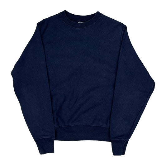 Reverse Weave Champion Sweatshirt - Small Navy Cotton