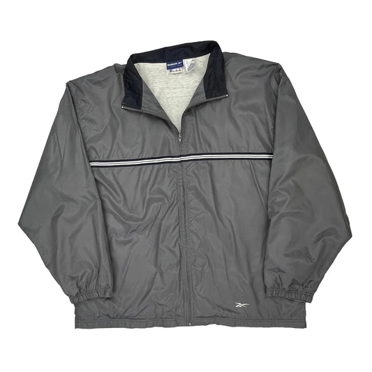 All Purpose Sports Reebok Windbreaker - XL Grey Nylon