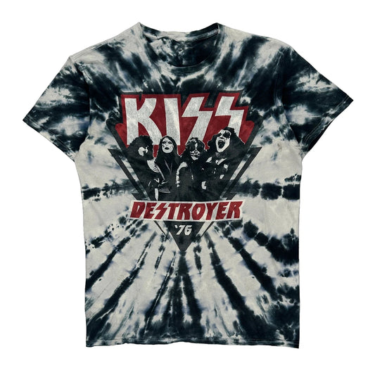 Destroyer 76 Kiss Band T-Shirt - Medium Black & White Cotton