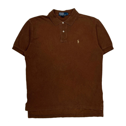 Polo By Ralph Lauren Polo Shirt - Large Brown Cotton