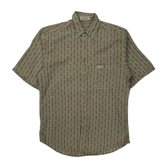 Guess Short Sleeve Shirt - Medium Brown Cotton
