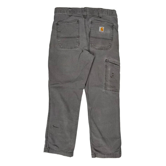 Carhartt Double Knee Carpenter Trousers - 21W 30L Grey Cotton