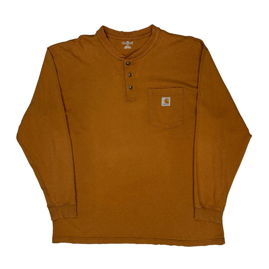 Carhartt Long Sleeve T-Shirt - XL Orange Cotton