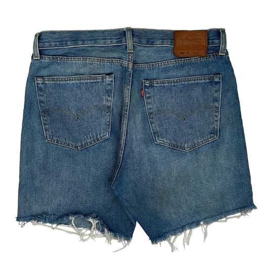 Levis Denim Shorts - 36W UK 18 Blue Denim