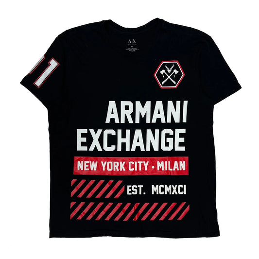 New York City - Milan Armani Exchange T-Shirt - XL Black Cotton