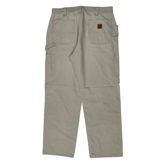 Carhartt Carpenter Trousers - 35W 32L Beige Cotton