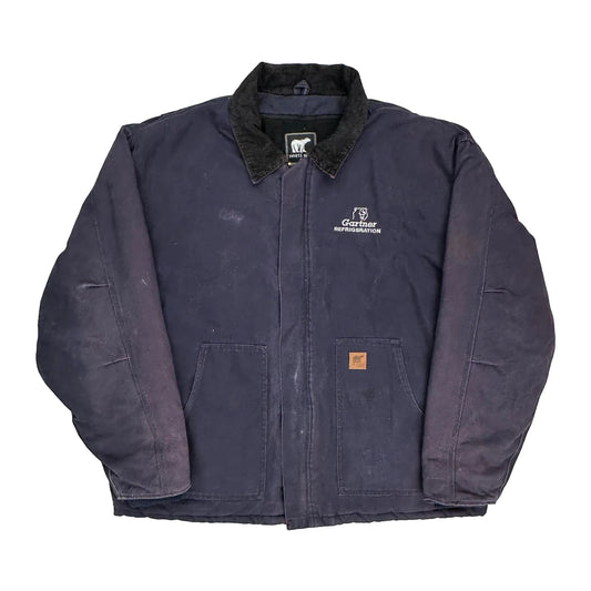 White Bear Clothing Detroit Workwear Jacket - XL Blue Cotton