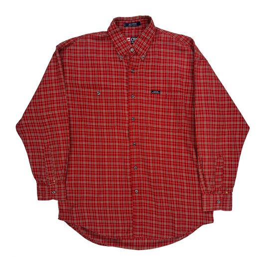 Vintage Chaps Ralph Lauren Checked Shirt - Large Red Cotton