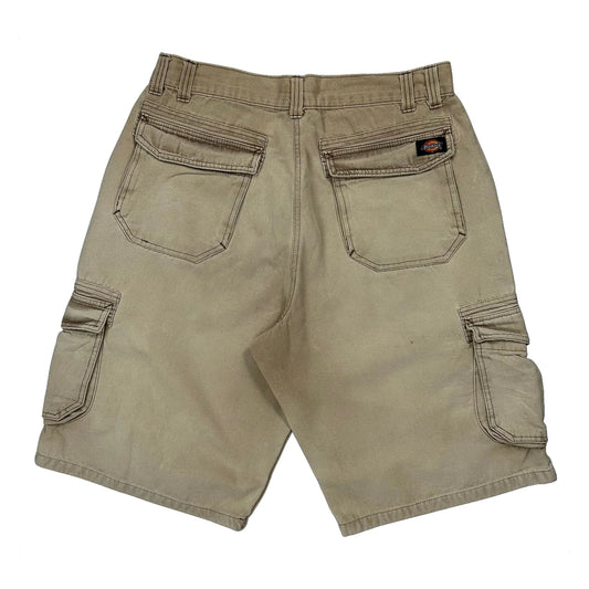 Dickies Cargo Shorts - 32W 11L Beige Cotton