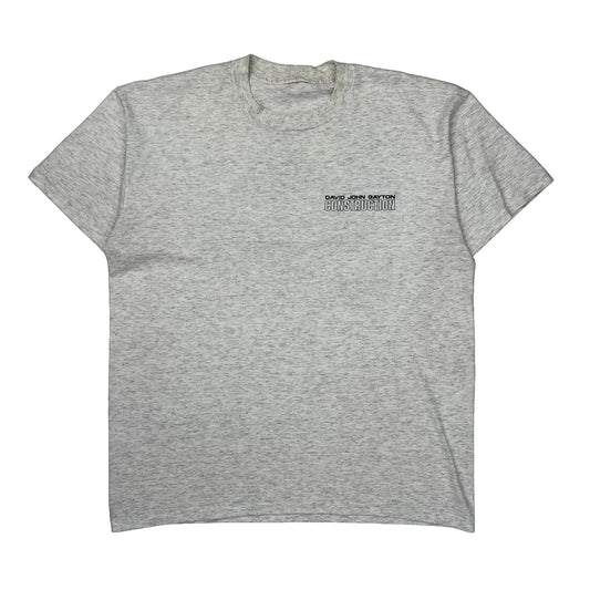 Construction Unbranded Single Stitch T-Shirt - XL Grey Cotton