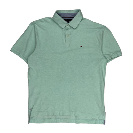 Tommy Hilfiger Polo Shirt - Large Green Cotton