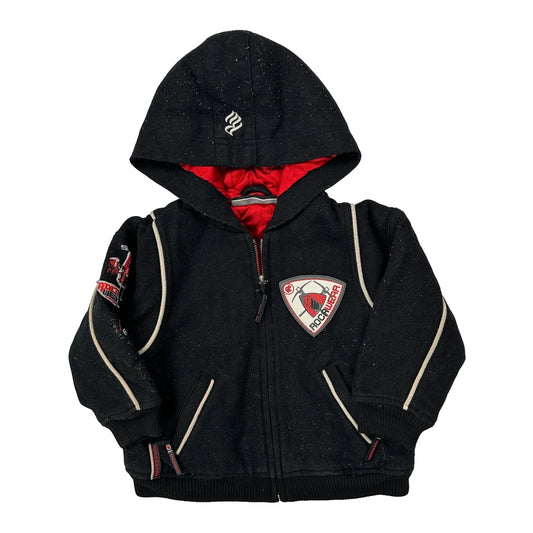Age 3 Rocawear Graphic Fleece Jacket - 2XS Black Wool Blend