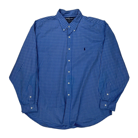Blake Ralph Lauren Checked Shirt - 2XL Blue Cotton