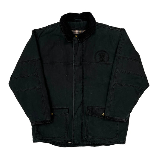 Vintage Warehouse Depot Workwear Barn Jacket - Medium Black Cotton