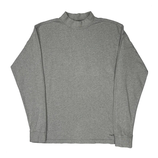 Carhartt Long Sleeve T-Shirt - Large Grey Cotton
