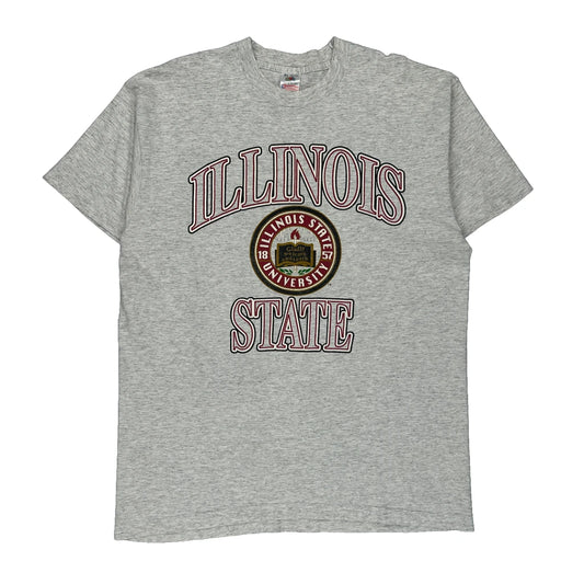 Illinois State University Fruit Of The Loom Single Stitch T-Shirt - XL Grey Cotton