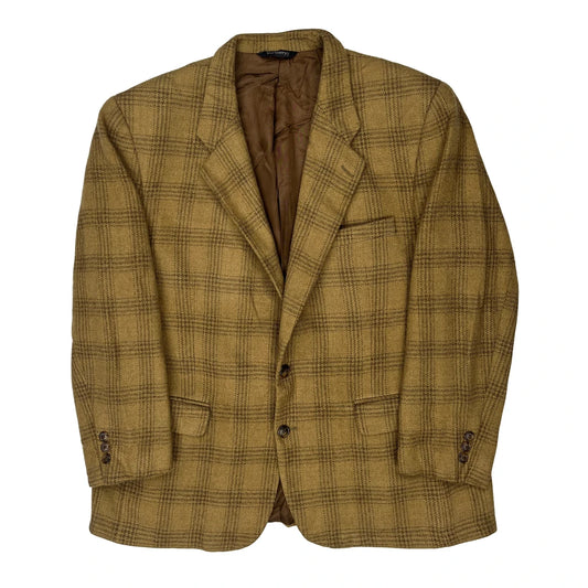 Burberry Checked Blazer - XL Brown Wool