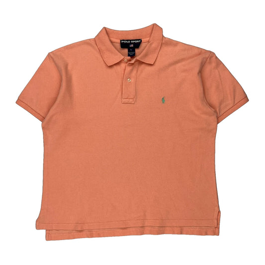 Polo Sport Polo Shirt - Large Orange Cotton