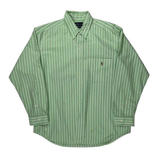 Ralph Lauren Striped Shirt - XL Green Cotton