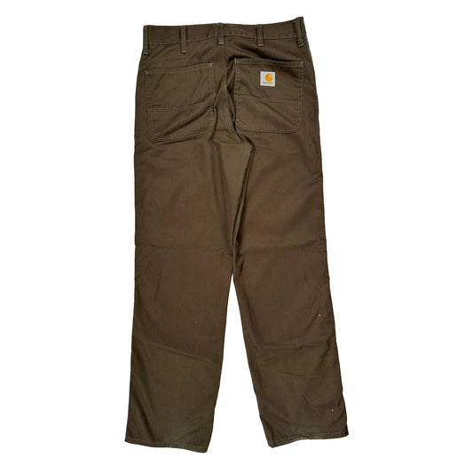 Carhartt Trousers - 32W 34L Brown Polyester Blend