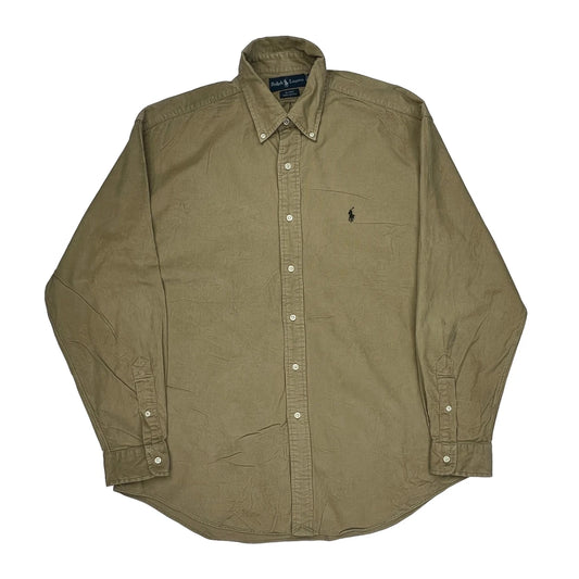 Blake Ralph Lauren Shirt - Large Khaki Cotton