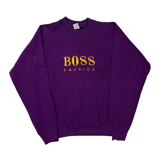 Fruit Of The Loom Sweatshirt - XL Yellow Cotton Blend