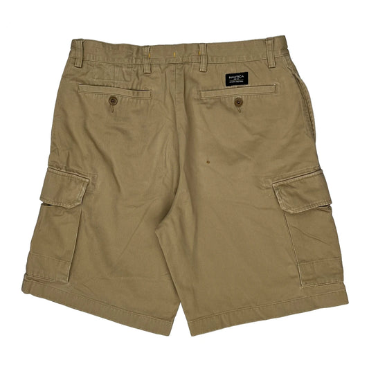 Nautica Cargo Shorts - 32W 9L Beige Cotton