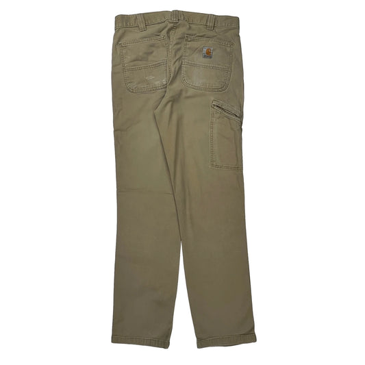 Carhartt Cargo Trousers - 32W 32L Khaki Cotton
