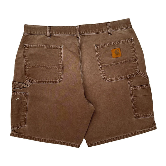 Carhartt Double Knee Carpenter Shorts - 36W 9L Brown Cotton