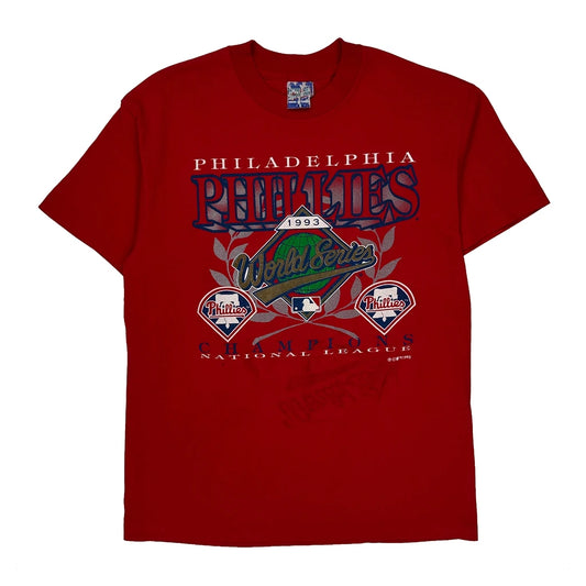 Philadelphia Phillies, Made In USA Spectator Sport Mlb T-Shirt - Large Red Cotton