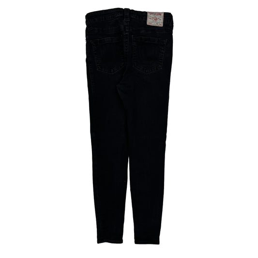 True Religion Skinny Jeans - 28W UK 8 Black Cotton Blend